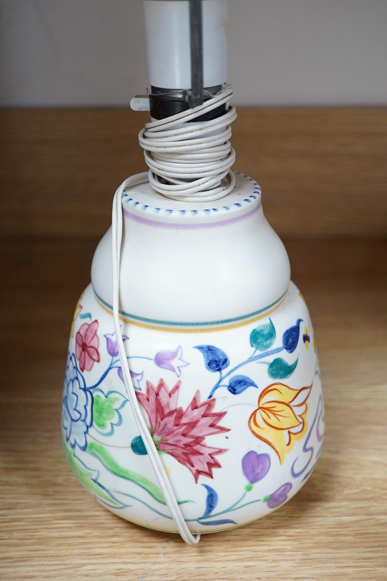 A Poole pottery table lamp, 17.5cm high